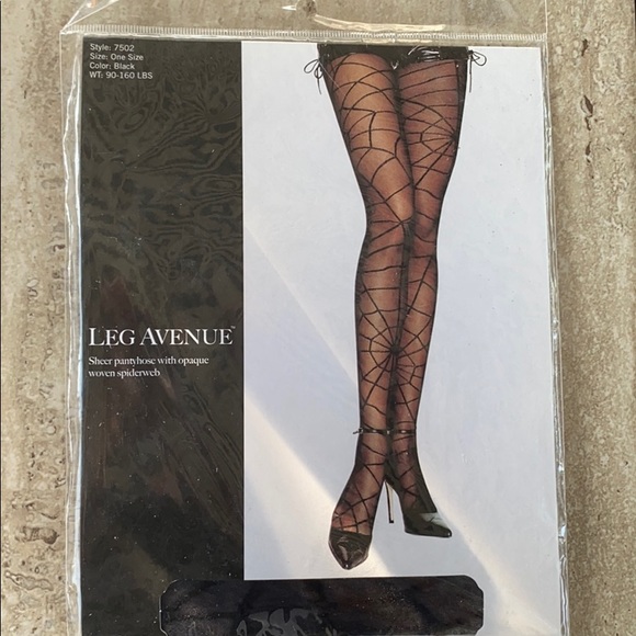 black Leg Avenue Womens Spiderweb Net Tights One Size